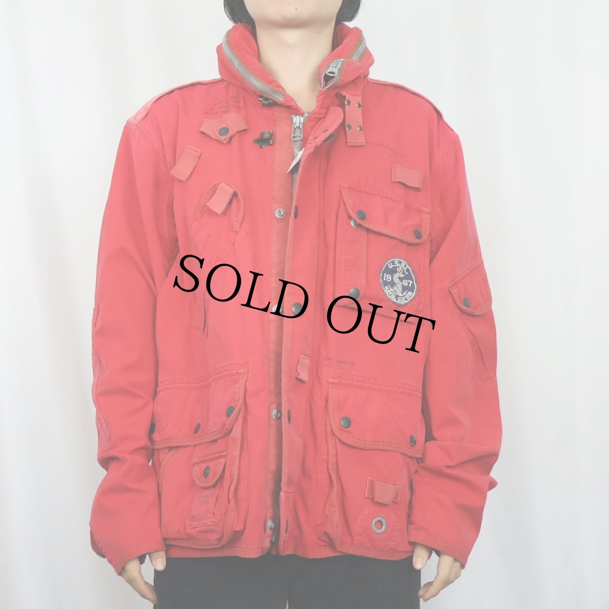 画像2: 90's POLO Ralph Lauren "Coast Guard" ミリタリージャケット XL (2)