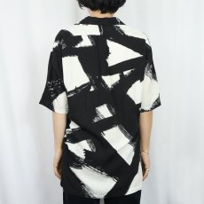 画像3: 90's POLO Ralph Lauren "CALDWELL" 筆柄 レーヨンオープンカラーシャツ S (3)