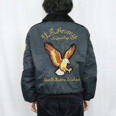 画像3: 70's Timber King "B-15 TYPE" キルティングライナー フライトジャケット BLACK M (3)