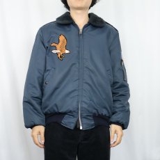 画像2: 70's Timber King "B-15 TYPE" キルティングライナー フライトジャケット NAVY M (2)