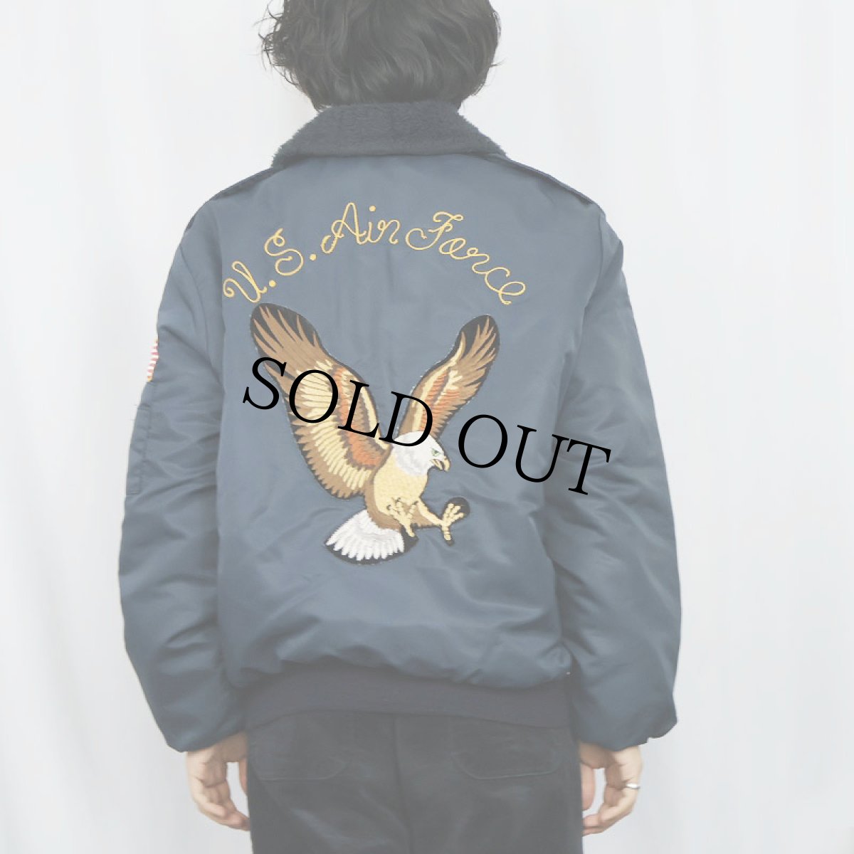 画像3: 70's Timber King "B-15 TYPE" キルティングライナー フライトジャケット NAVY M (3)