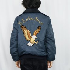 画像3: 70's Timber King "B-15 TYPE" キルティングライナー フライトジャケット NAVY M (3)