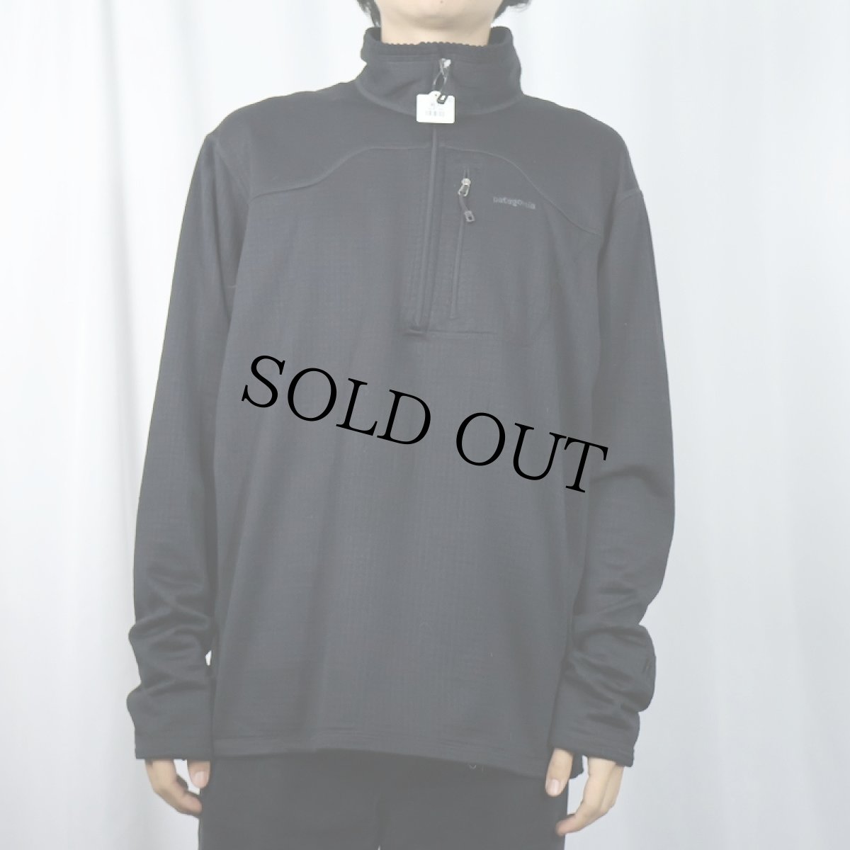 画像2: 2000's patagonia Rシリーズ R1 ハーフジップ フリースプルオーバージャケット BLACK XL (2)