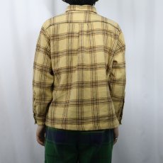 画像3: 60's チェック柄 3点留め ウールシャツ SIZE16 1/2-17 (3)