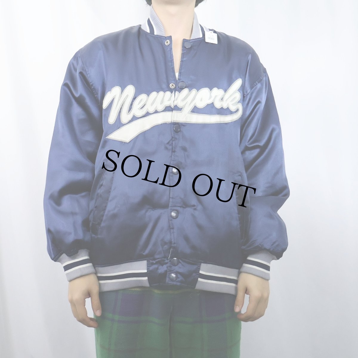 画像2: New York Yankees リバーシブル 中綿入りサテンスタジャン S (2)