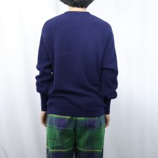 画像3: 80's The Fox JCPenney USA製 アクリルニットカーディガン NAVY (3)