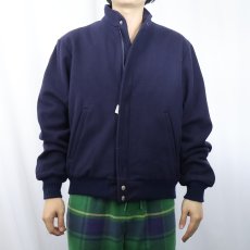 画像2: 70〜80's L.L.Bean USA製 ウールジップジャケット NAVY M (2)