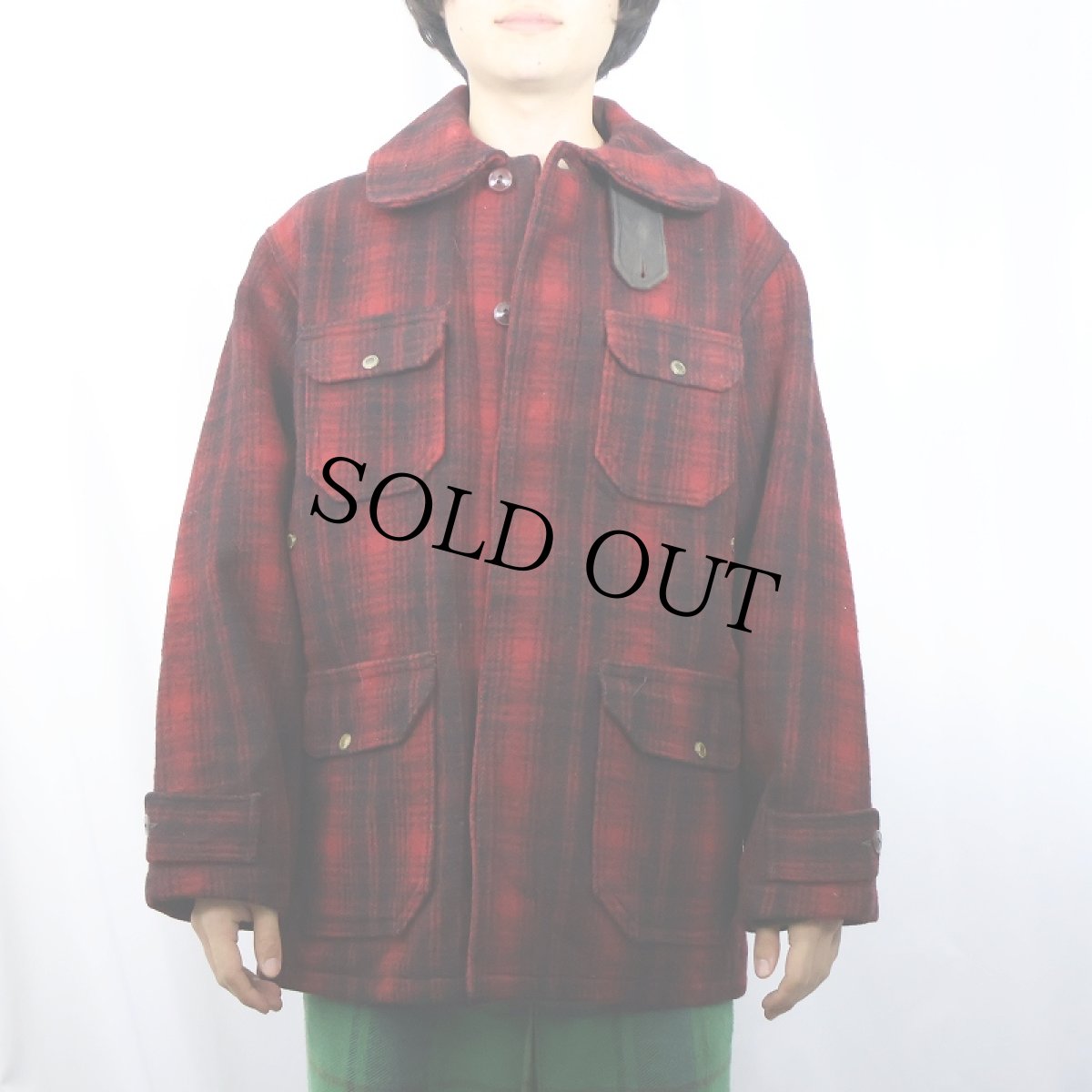 画像3: 60's Woolrich オンブレーチェック柄 ウールジャケット SIZE40 (3)