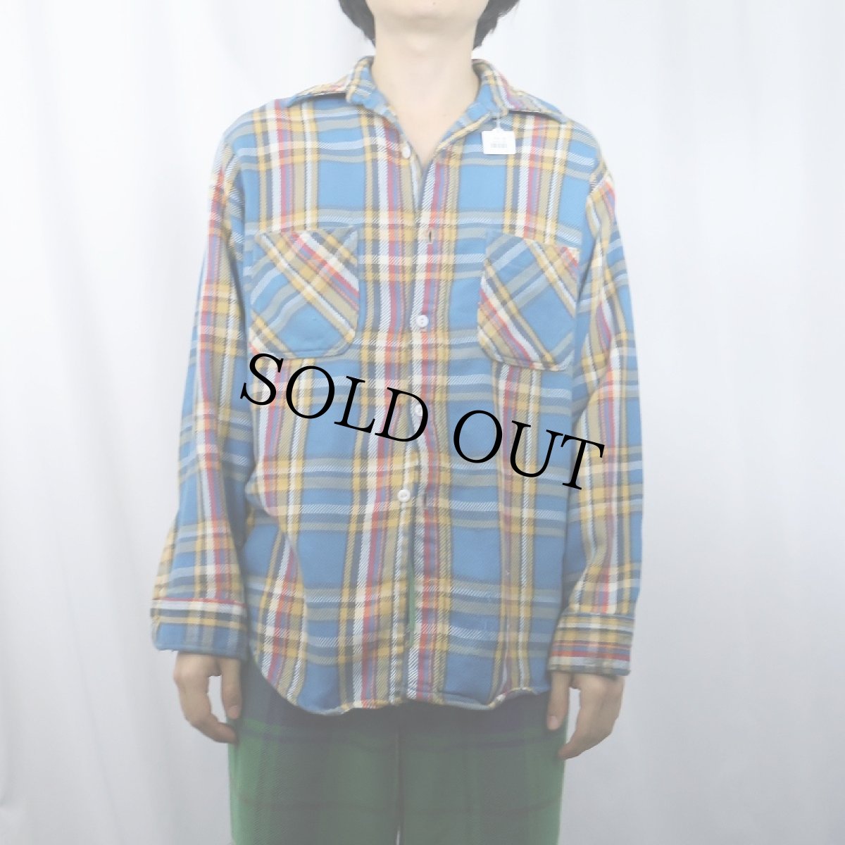 画像2: 70's JCPenney BIG MAC チェック柄 ヘビーネルシャツ M (2)