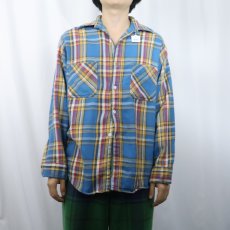 画像2: 70's JCPenney BIG MAC チェック柄 ヘビーネルシャツ M (2)