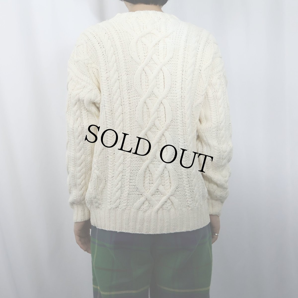 画像3: 90's GAP コットンアランニットセーター (3)