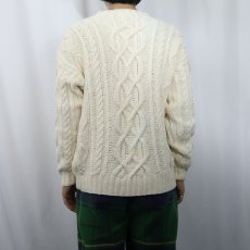 画像3: 90's GAP コットンアランニットセーター (3)