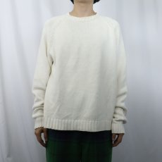 画像2: 90's GAP ラグランコットンニットセーター M (2)