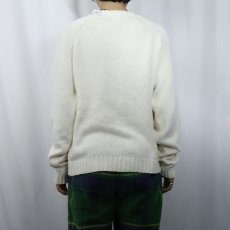画像3: 90's GAP ラグランコットンニットセーター M (3)
