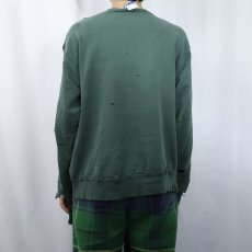 画像3: 80〜90's Champion USA製 青刺繍タグ 後期 前V ロゴ刺繍 フェードスウェット L (3)