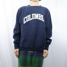 画像2: 90's Champion REVERSE WEAVE USA製 "COLUMBIA" プリントスウェット NAVY L (2)