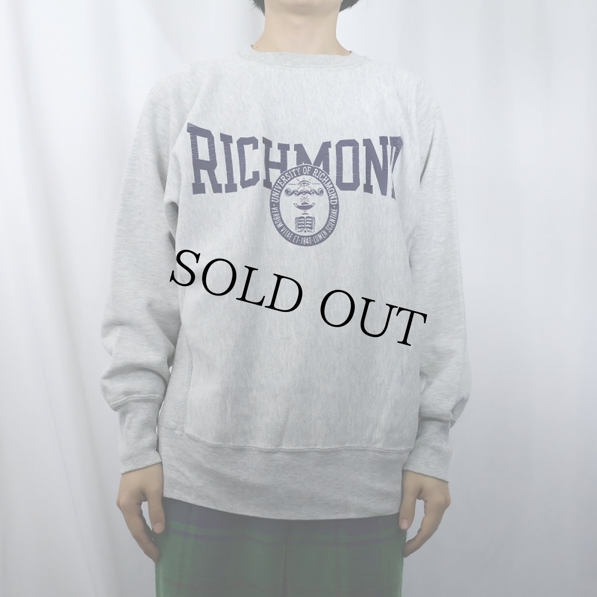 画像2: 90's Champion REVERSE WEAVE USA製 "RICHMOND" プリントスウェット L (2)
