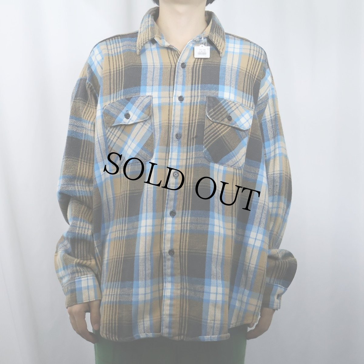 画像2: 70〜80's FIVE BROTHERS USA製 チェック柄 ヘビーネルシャツ 2XL (2)