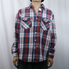 画像2: 80〜90's OSHKOSH チェック柄 ヘビーネルシャツ (2)