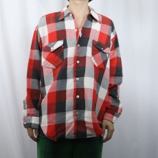 画像2: 70's OSHKOSH ブロックチェック柄 ヘビーネルシャツ (2)