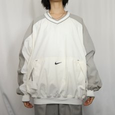 画像3: NIKE Vネック ナイロンプルオーバージャケット XL (3)