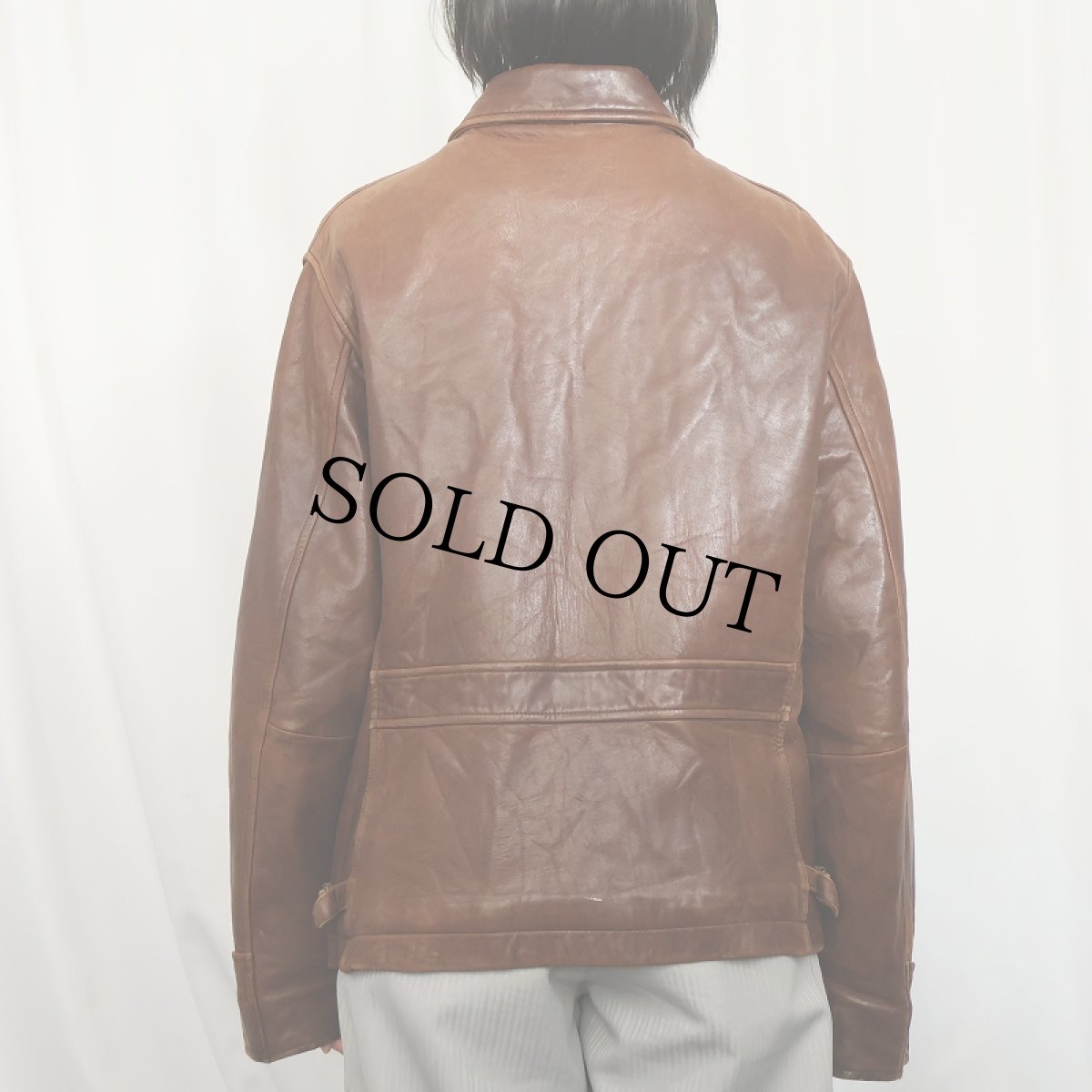 画像3: BANANA REPUBLIC レザージャケット M (3)