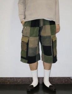 画像1: IXCHEL パッチワーク コーデュロイショーツ W24-38 (1)