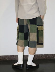 画像2: IXCHEL パッチワーク コーデュロイショーツ W24-38 (2)