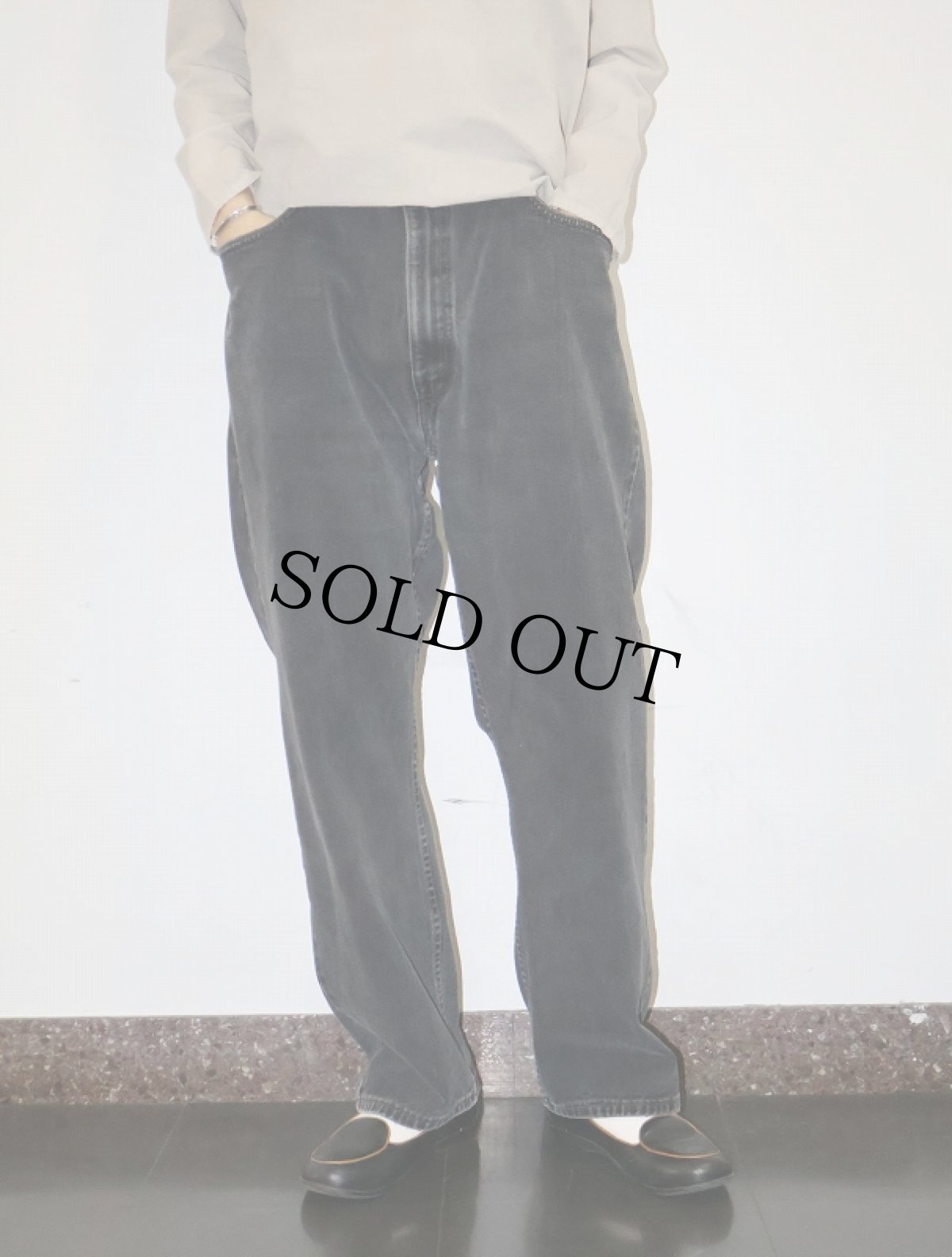 画像1: 2000's Levi's 505 REGULAR FIT STRAIGHT LEG USA製 ”サルファブラック" ブラックデニムパンツ W39 (1)