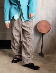 画像1: 60's カラーネップ混 2タック ウールツイードスラックス W32 (1)