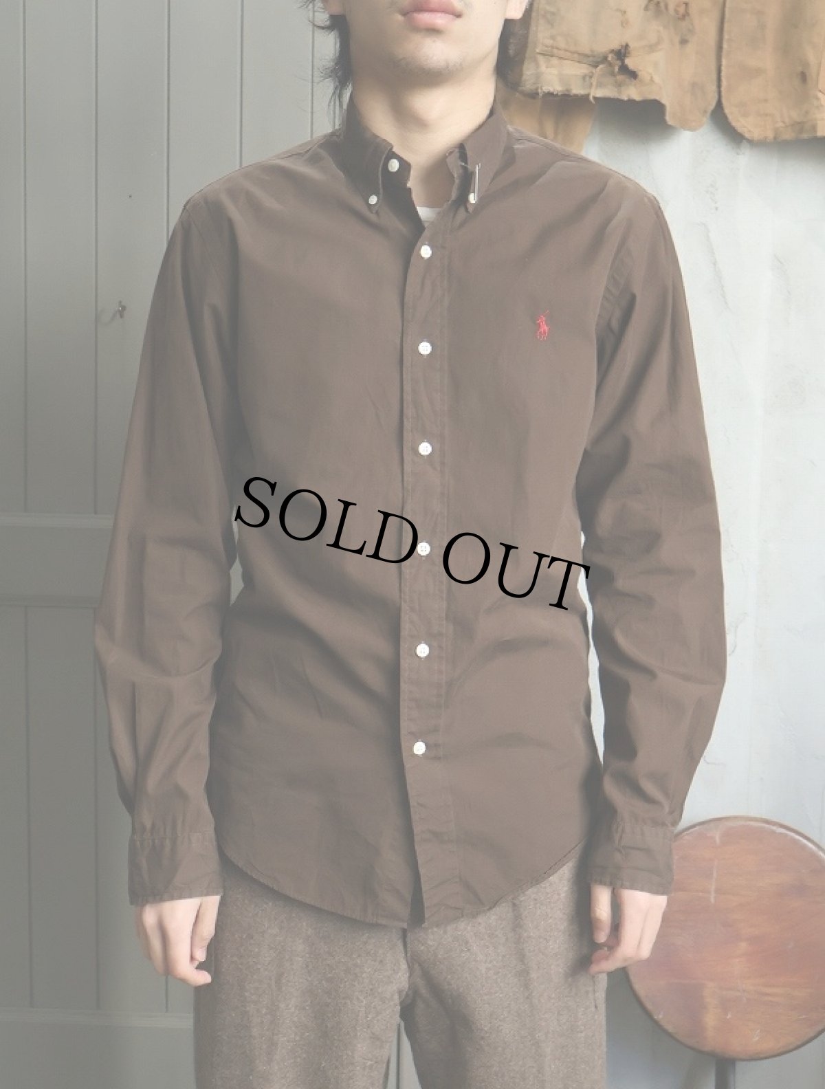 画像3: Ralph Lauren "CUSTOM FIT" コットンボタンダウンシャツ M (3)