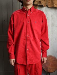 画像4: Ralph Lauren "BLAIRE" ロゴ刺繍 コットンボタンダウンシャツ S (4)