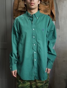 画像4: Ralph Lauren "BLAIRE" ロゴ刺繍 コットンボタンダウンシャツ L (4)