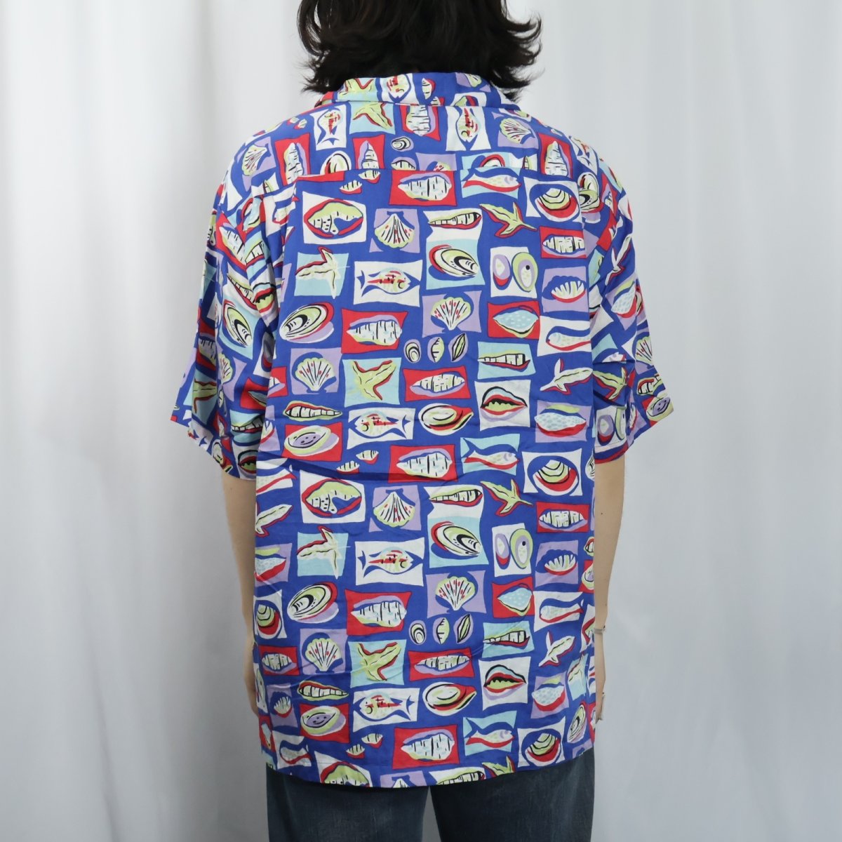 画像3: 80〜90's  JOE KEALOHA'S HAWAII製 オールオーバーパターン コットンハワイアンシャツ L (3)