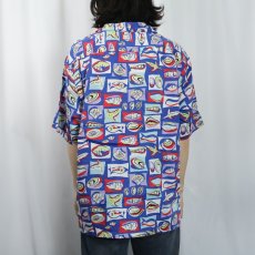 画像3: 80〜90's  JOE KEALOHA'S HAWAII製 オールオーバーパターン コットンハワイアンシャツ L (3)