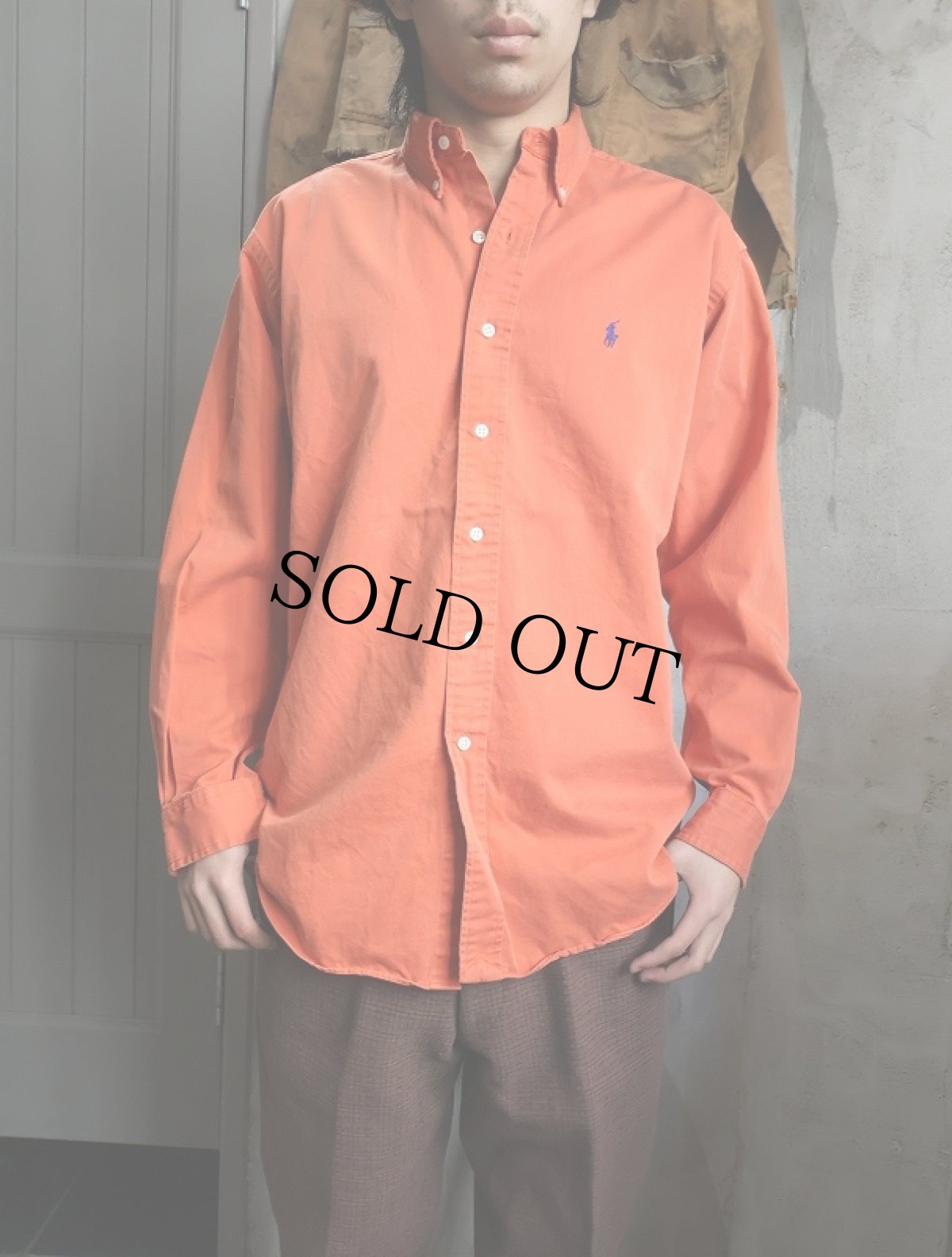 画像3: Ralph Lauren "BLAKE" ロゴ刺繍 コットンボタンダウンシャツ S (3)