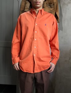 画像3: Ralph Lauren "BLAKE" ロゴ刺繍 コットンボタンダウンシャツ S (3)