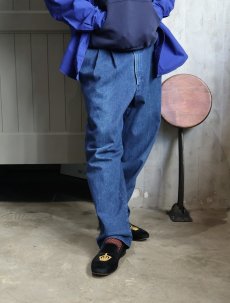 画像1: DOCKERS 2タック デニムパンツ W35 (1)