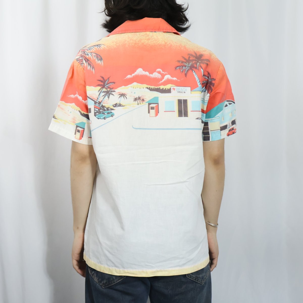 画像3: 70's HANG TEN コットンハワイアンシャツ L (3)