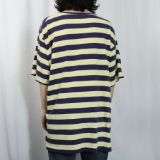 画像3: POLO Ralph Lauren ロゴ刺繍 ボーダー柄 ポケットTシャツ XL (3)