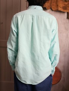 画像5: Ralph Lauren ロゴ刺繍 3点留め コットンボタンダウンシャツ L (5)