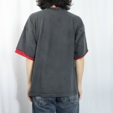 画像3: 90's SALEM SPORTSWEAR USA製 レイヤードデザイン 無地Tシャツ BLACK XL (3)