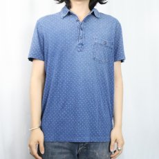 画像2: POLO Ralph Lauren 総柄 マチ付き ポロシャツ M (2)