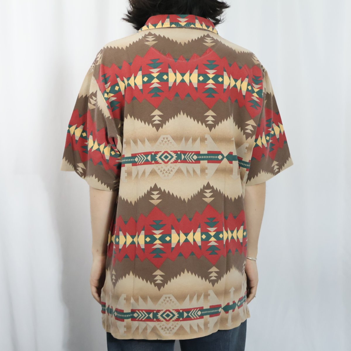画像3: POLO Ralph Lauren ネイティブ柄 ポロシャツ XL (3)