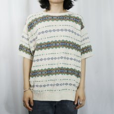 画像2: 80's CAPE COD SPORTSWEAR USA製 ボーダー柄 アクリルニットセーター (2)
