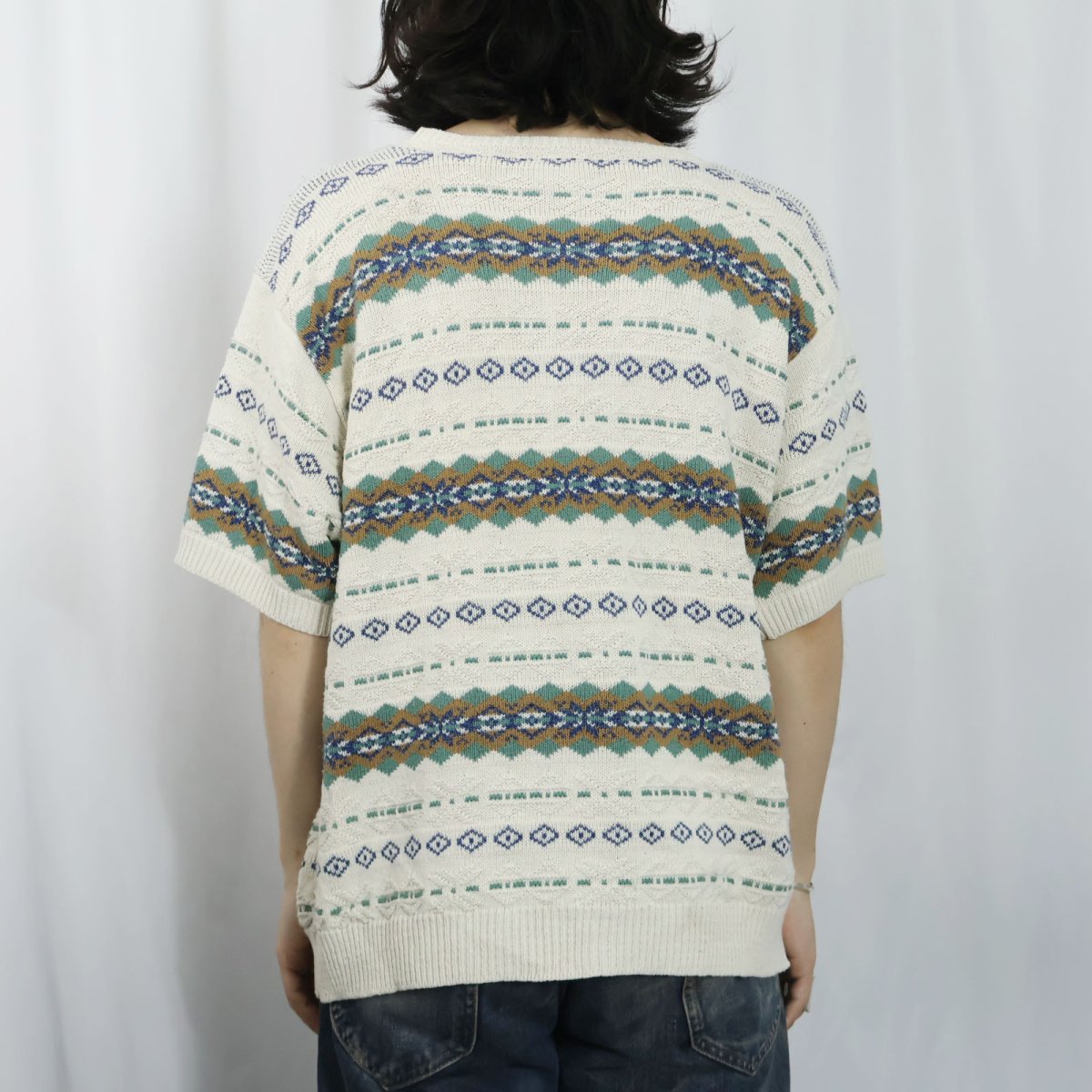 画像3: 80's CAPE COD SPORTSWEAR USA製 ボーダー柄 アクリルニットセーター (3)