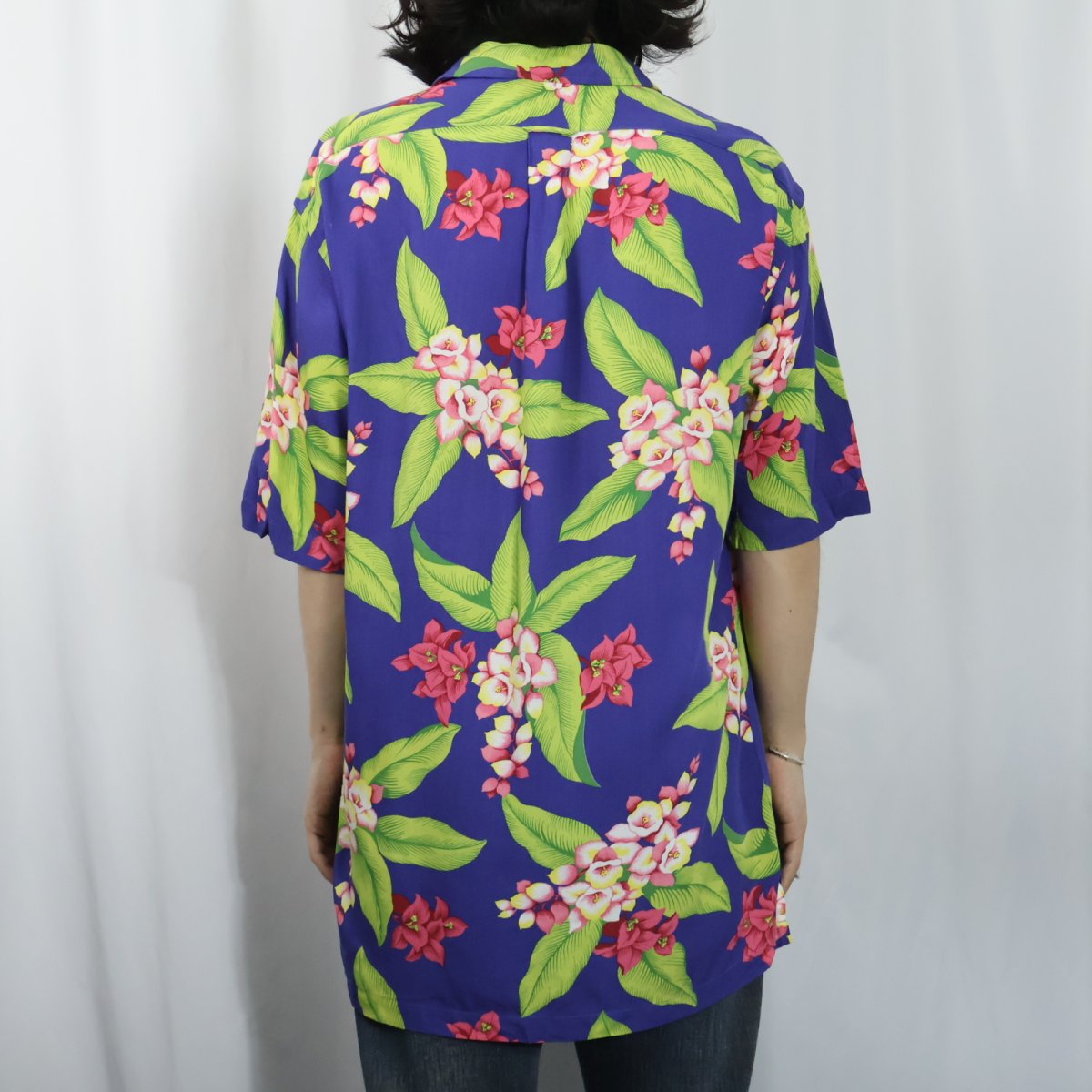 画像3: POLO Ralph Lauren "CALDWELL" 花柄 レーヨンオープンカラーシャツ S (3)