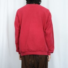 画像3: 90's LANDS' END USA製 前V 無地鹿の子スウェット L (3)