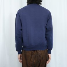 画像3: 90's RUSSELL ATHLETIC USA製 前V 無地スウェット NAVY M (3)