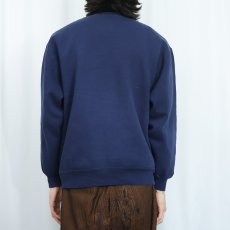 画像3: 90's RUSSELL ATHLETIC USA製 前V 無地スウェット NAVY L (3)